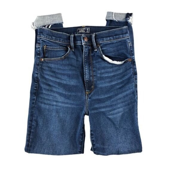 Abercrombie & Fitch Ultra High Rise Super Skinny Dark Wash Jeans - Picture 3 of 10